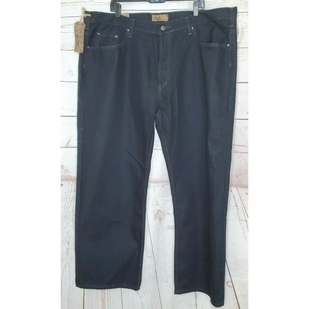 Rare Blue Pronto Uomo Modern Fit Boot Cut 44W 30L Engraved Button Blue Jeans